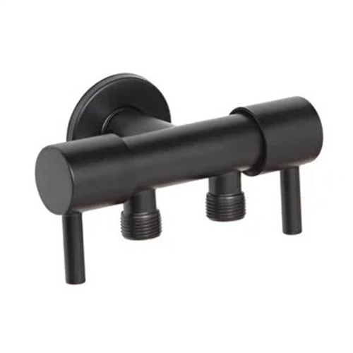 ÇİFT ÇIKIŞLI TAHARET MUSLUK  AÇ KAPA (SİYAH) VAKUMLU